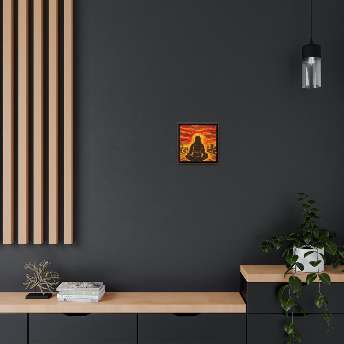 Find You Zen As The World Burns Canvas Print