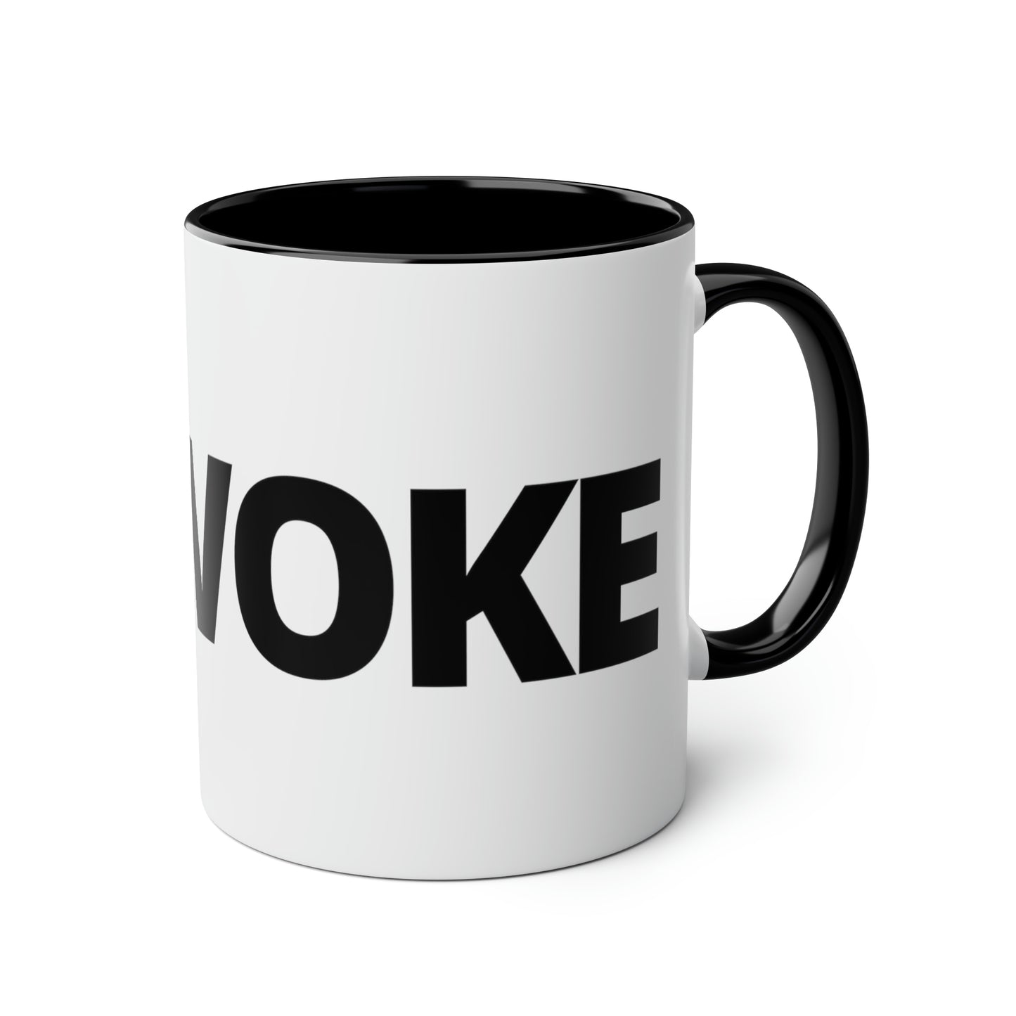 UNWOKE Black Two-Tone Coffee Mugs, 11oz