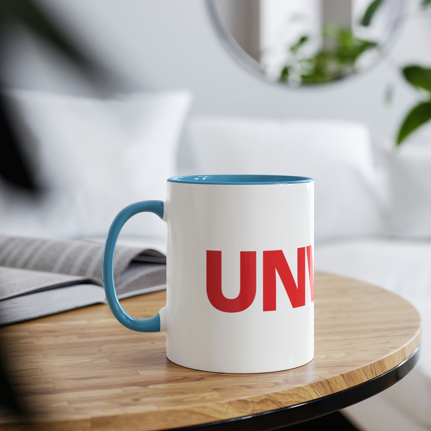 UNWOKE Red Two-Tone Coffee Mugs, 11oz