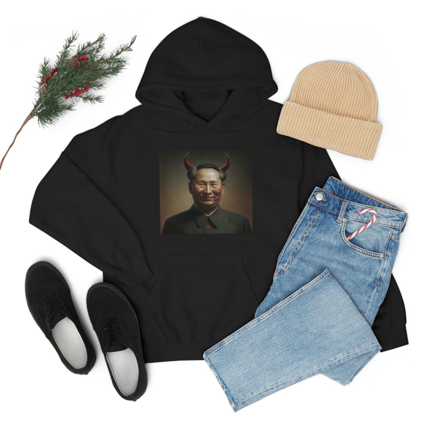 Portrait of The Great Leader Unisex Heavy Blend™ Hooded Sweatshirt