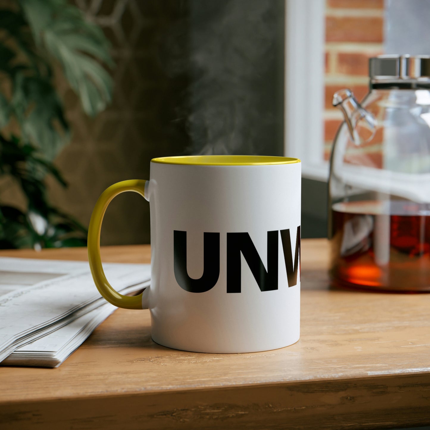 UNWOKE Black Two-Tone Coffee Mugs, 11oz