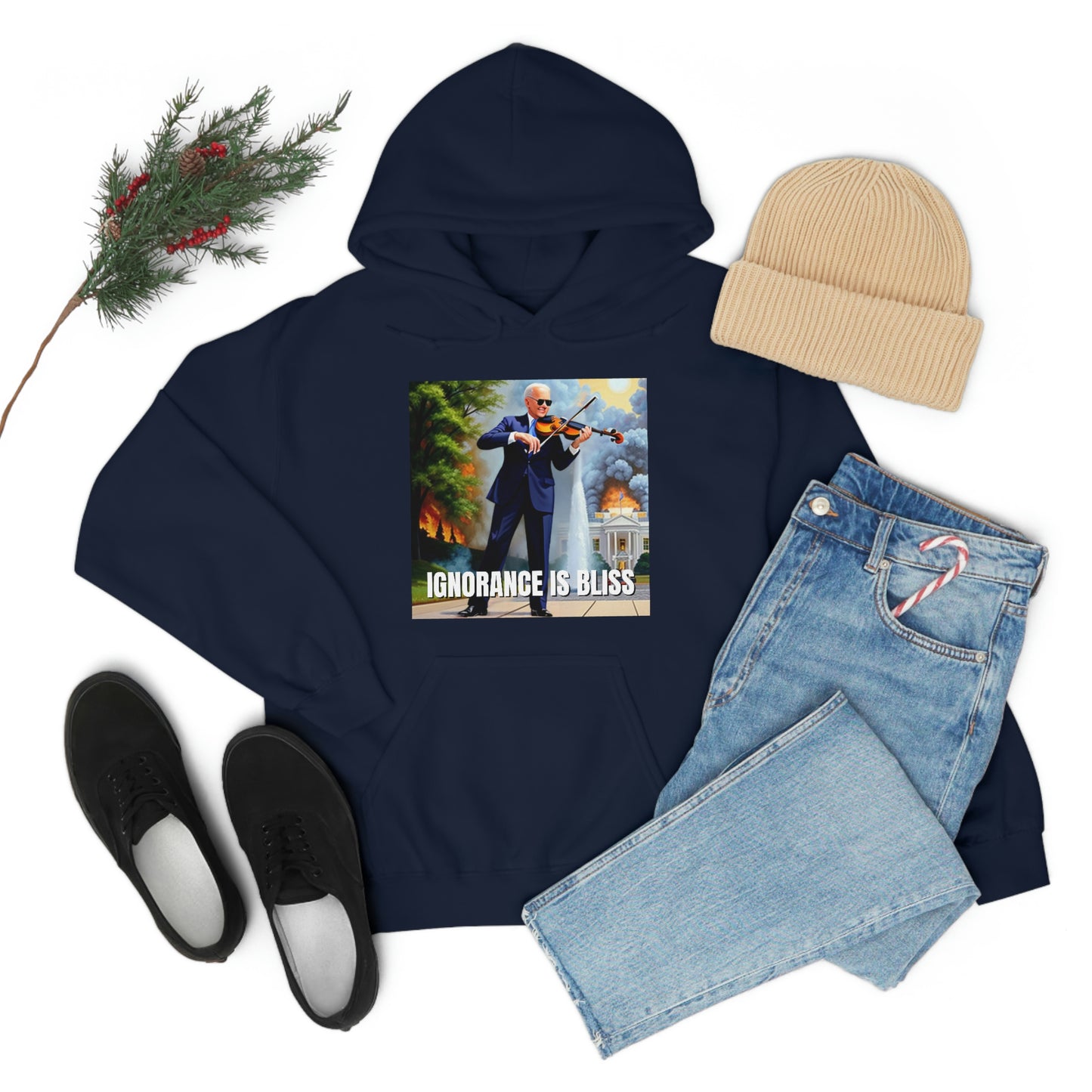 Ignorance Is Bliss Biden Unisex Heavy Blend™ Hooded Sweatshirt