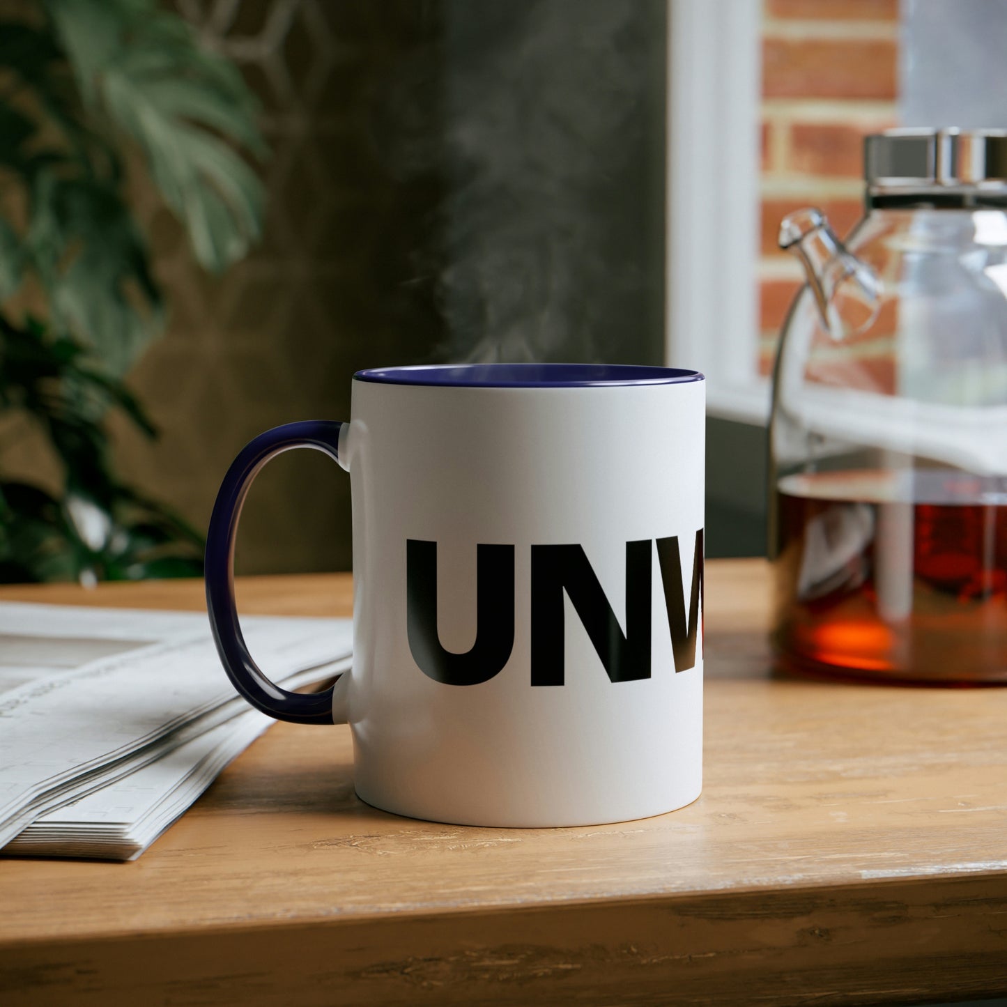 UNWOKE Black Two-Tone Coffee Mugs, 11oz