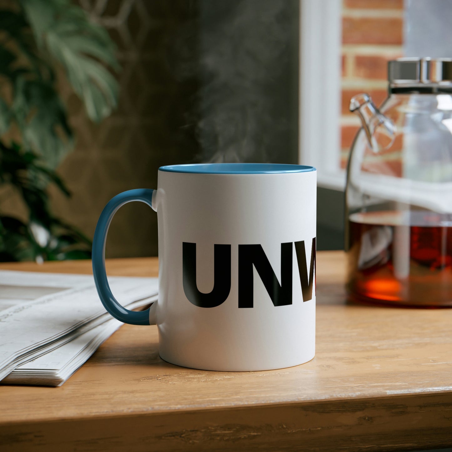 UNWOKE Black Two-Tone Coffee Mugs, 11oz