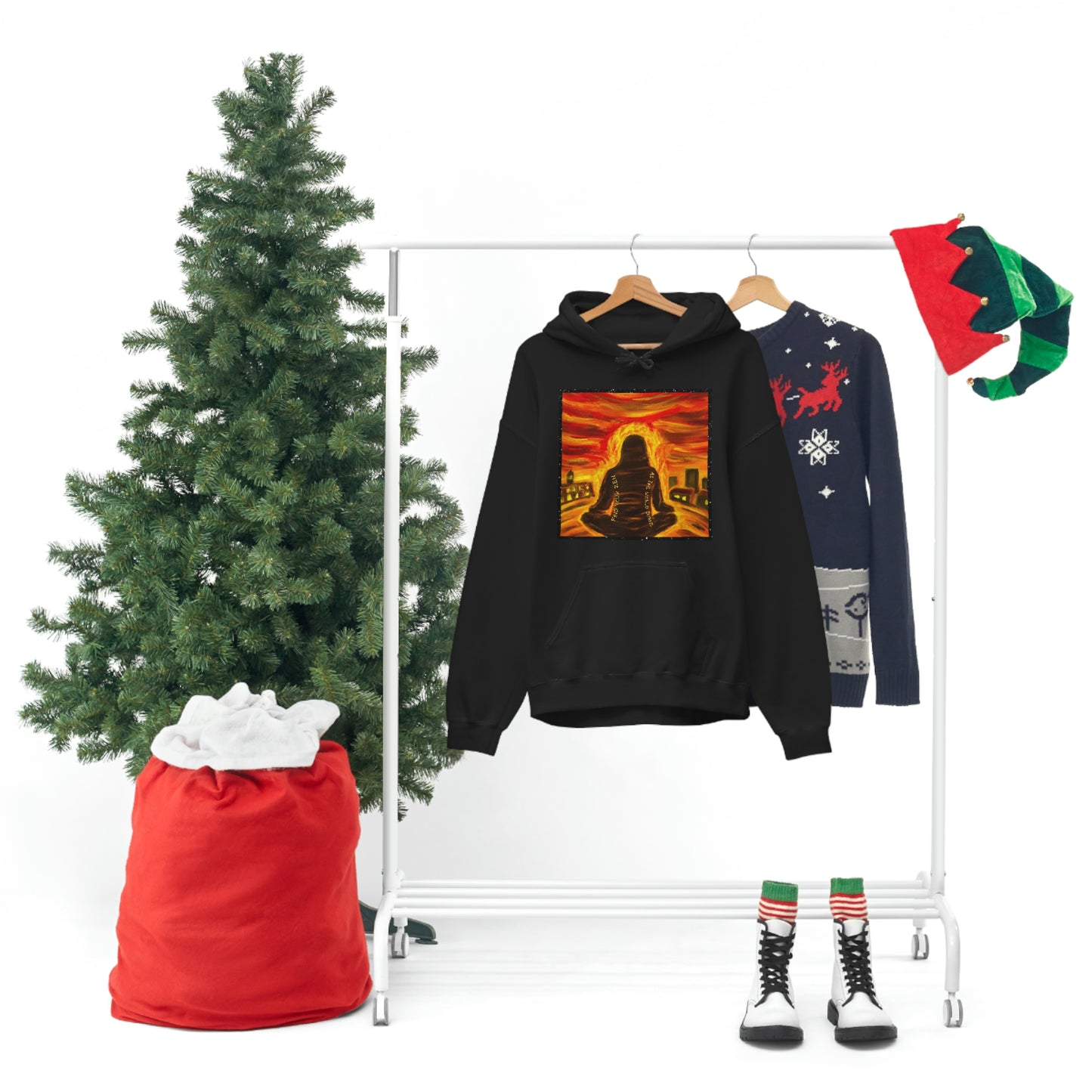 Find Your Zen As The World Burns Unisex Heavy Blend™ Hooded Sweatshirt