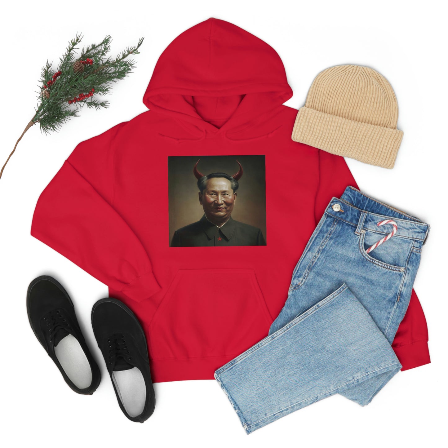 Portrait of The Great Leader Unisex Heavy Blend™ Hooded Sweatshirt