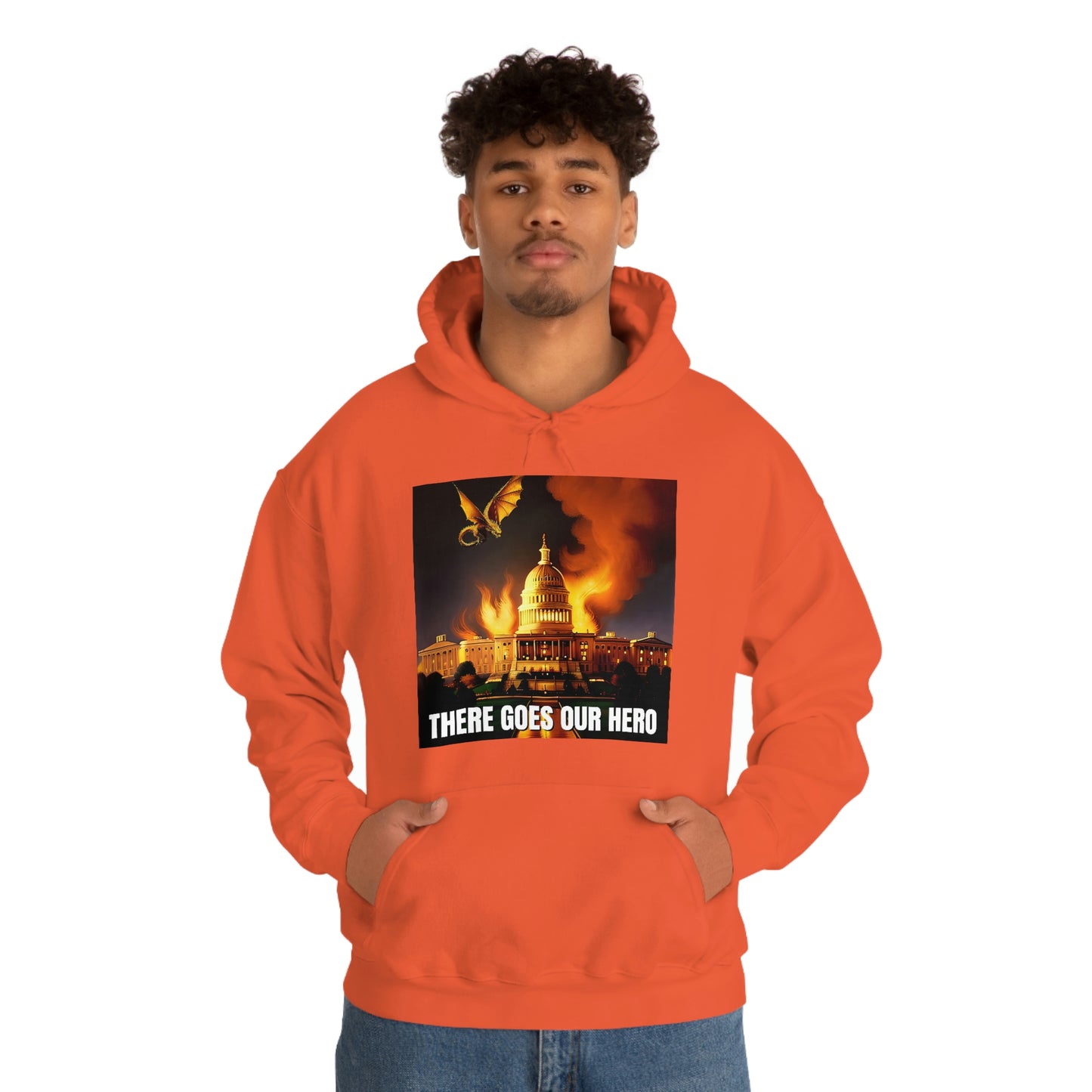 There Goes Our Hero Unisex Heavy Blend™ Hooded Sweatshirt