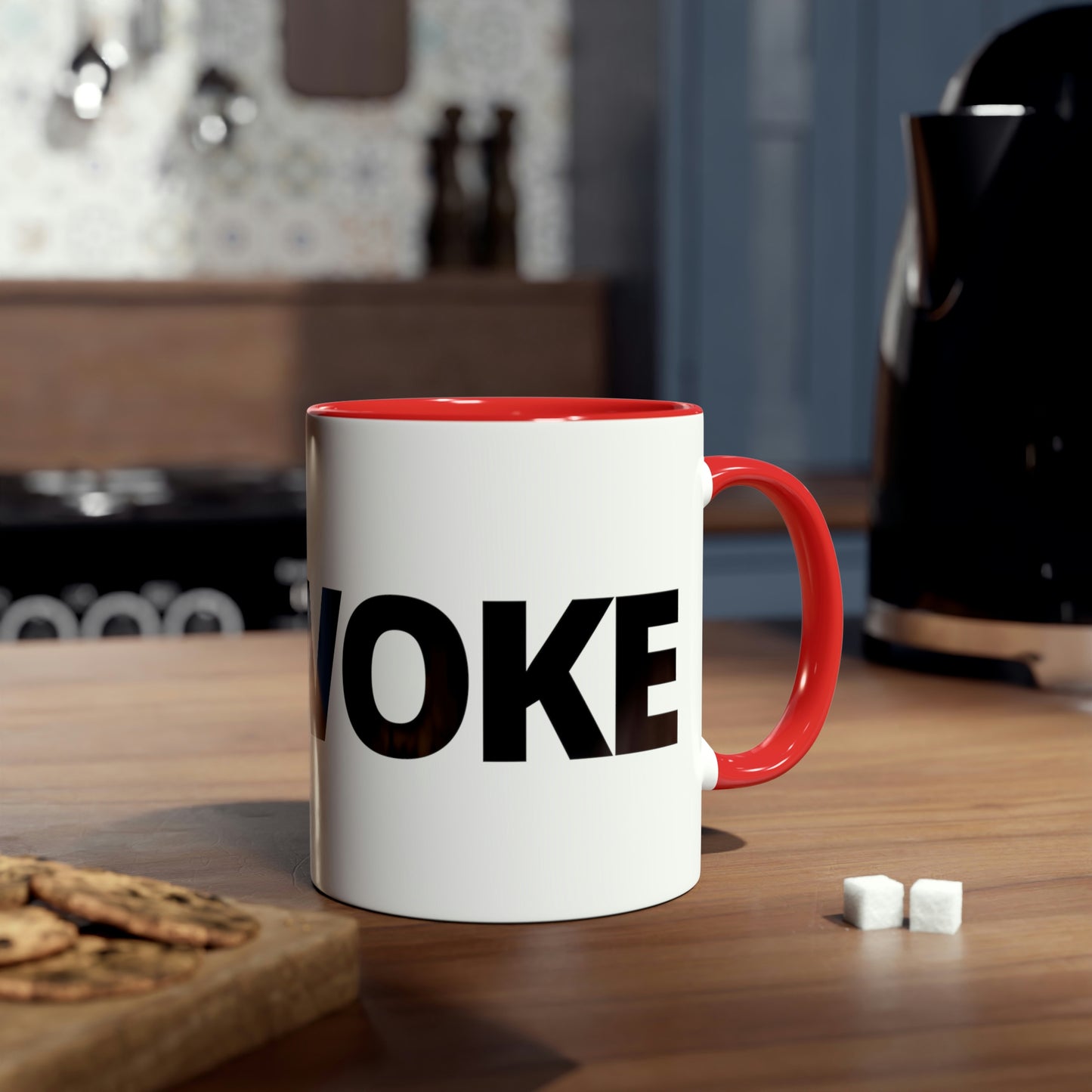 UNWOKE Black Two-Tone Coffee Mugs, 11oz