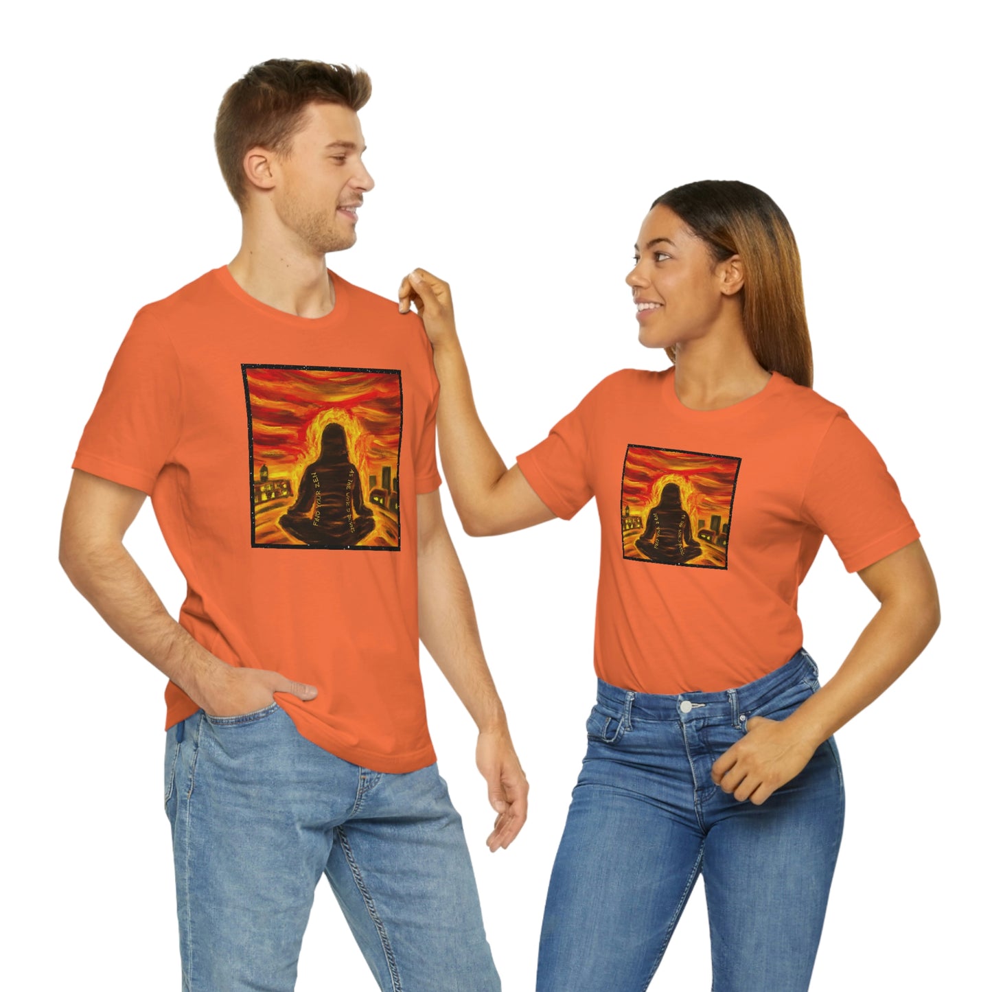 Find Your Zen As The World Burns Unisex Jersey Short Sleeve Tee