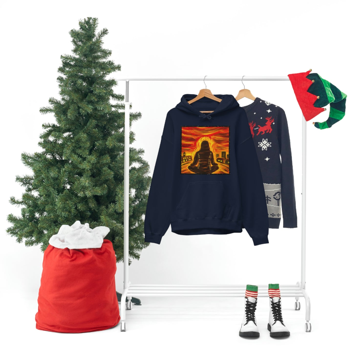 Find Your Zen As The World Burns Unisex Heavy Blend™ Hooded Sweatshirt