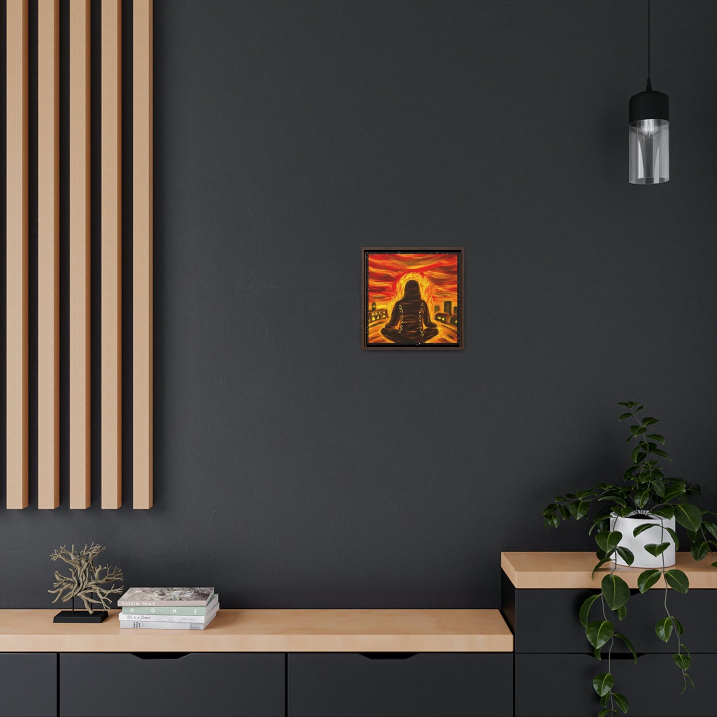 Find You Zen As The World Burns Canvas Print