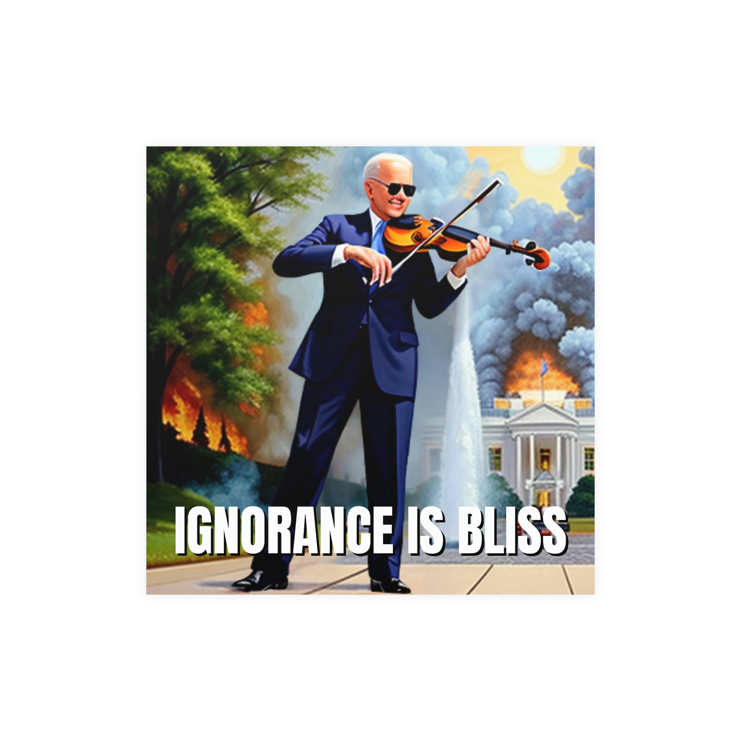 Ignorance Is Bliss Biden Matte Paper Poster