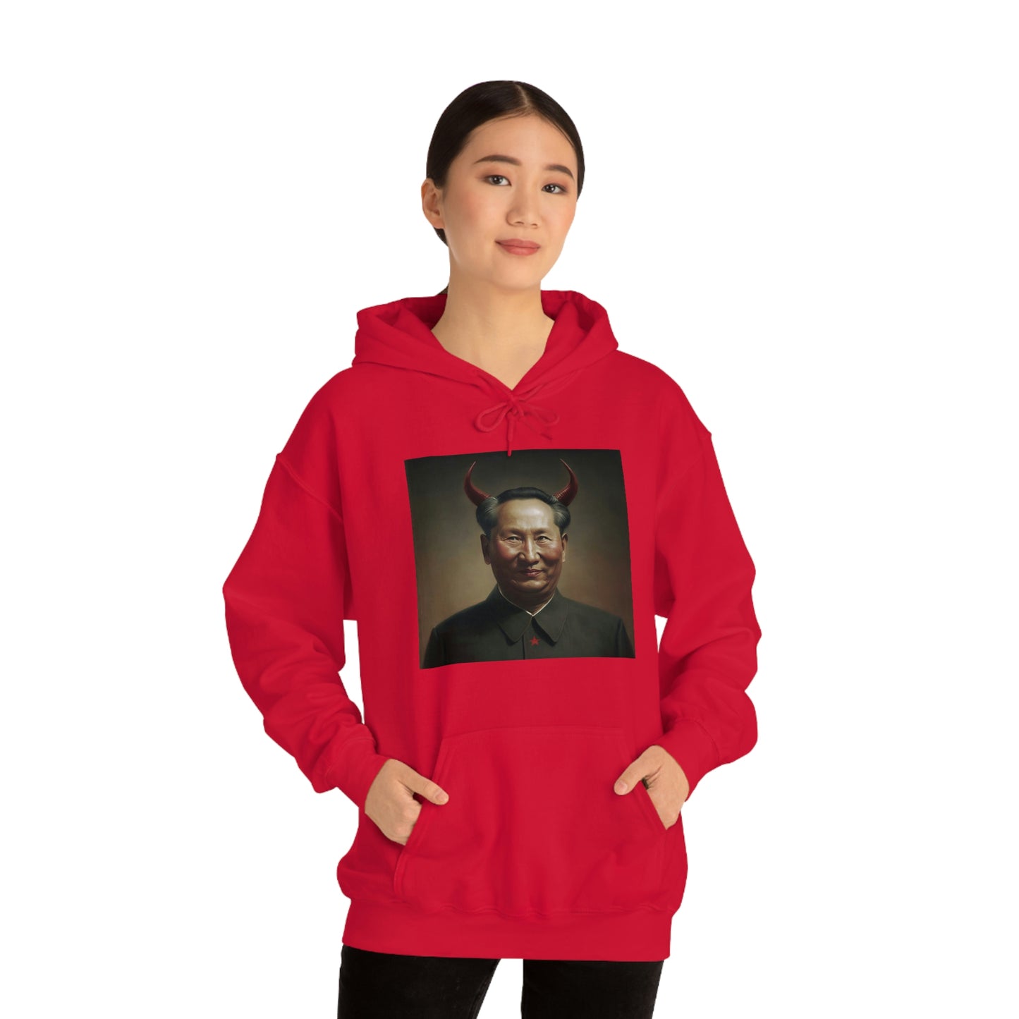 Portrait of The Great Leader Unisex Heavy Blend™ Hooded Sweatshirt