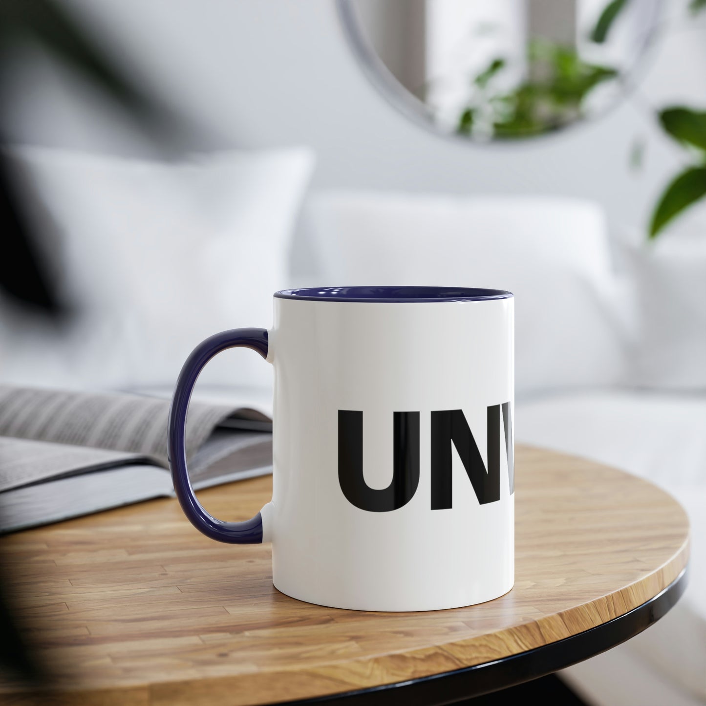 UNWOKE Black Two-Tone Coffee Mugs, 11oz