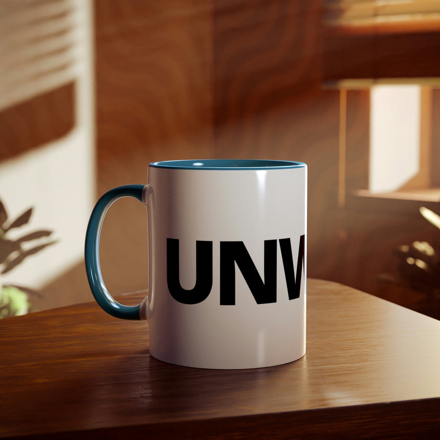 UNWOKE Black Two-Tone Coffee Mugs, 11oz