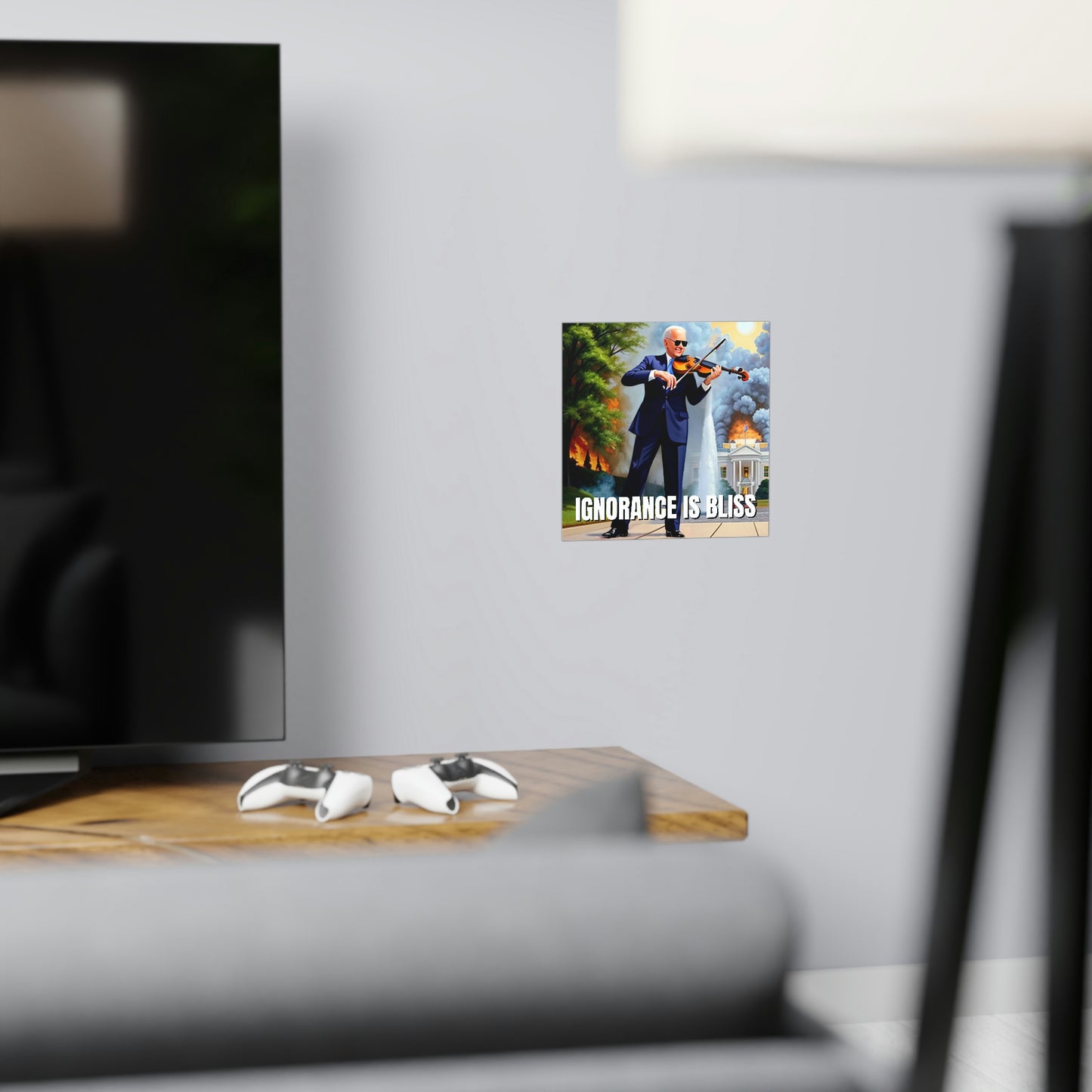 Ignorance Is Bliss Biden Matte Paper Poster