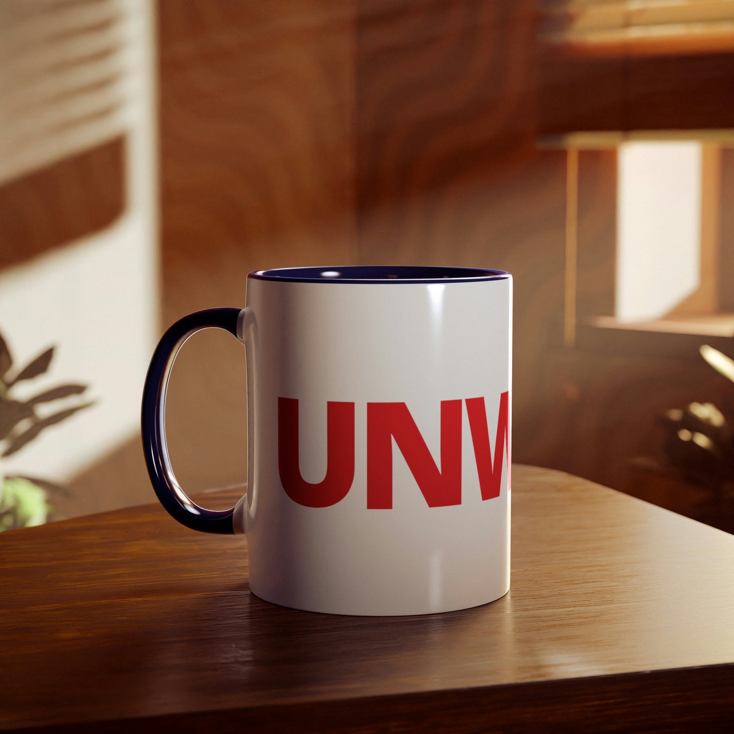 UNWOKE Red Two-Tone Coffee Mugs, 11oz
