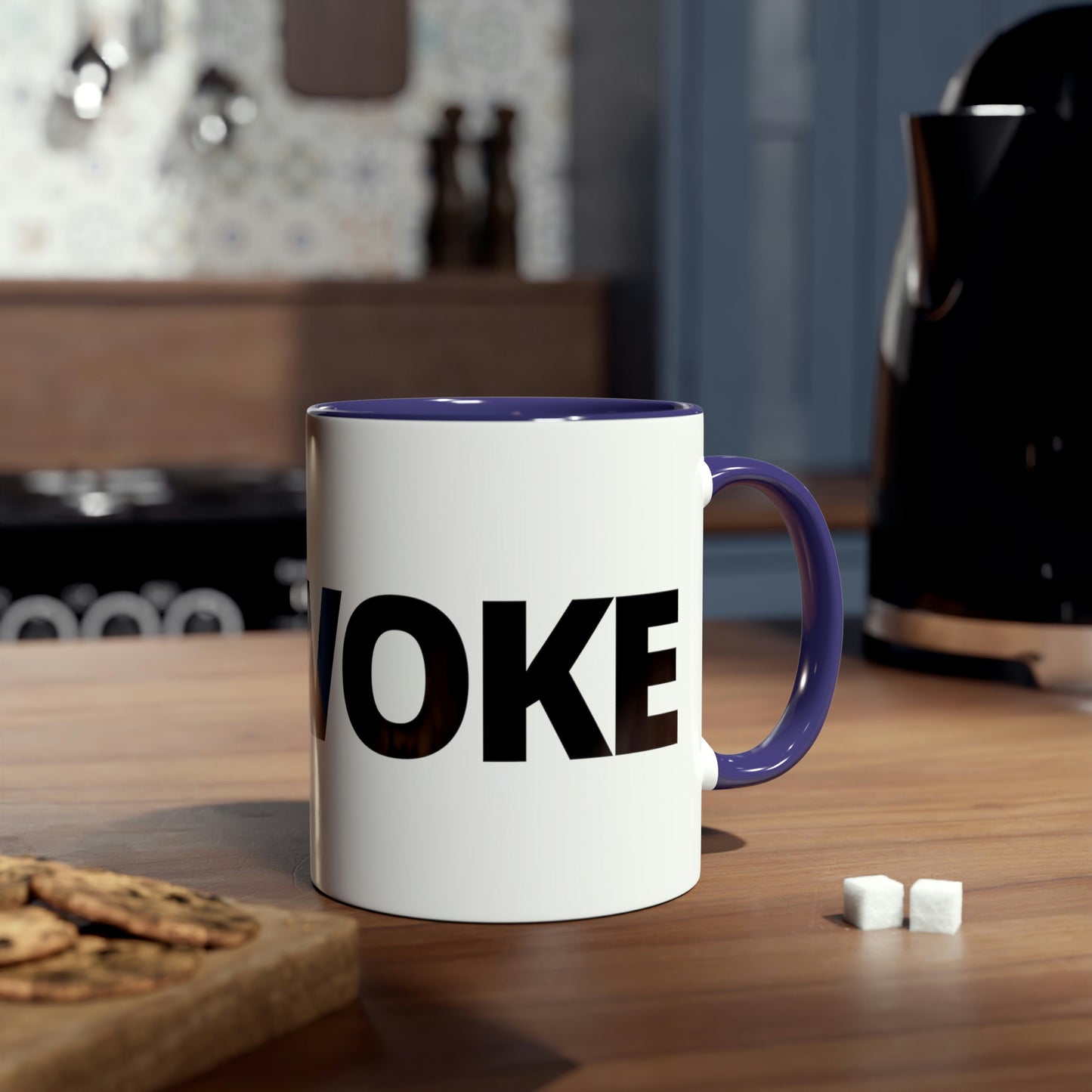 UNWOKE Black Two-Tone Coffee Mugs, 11oz