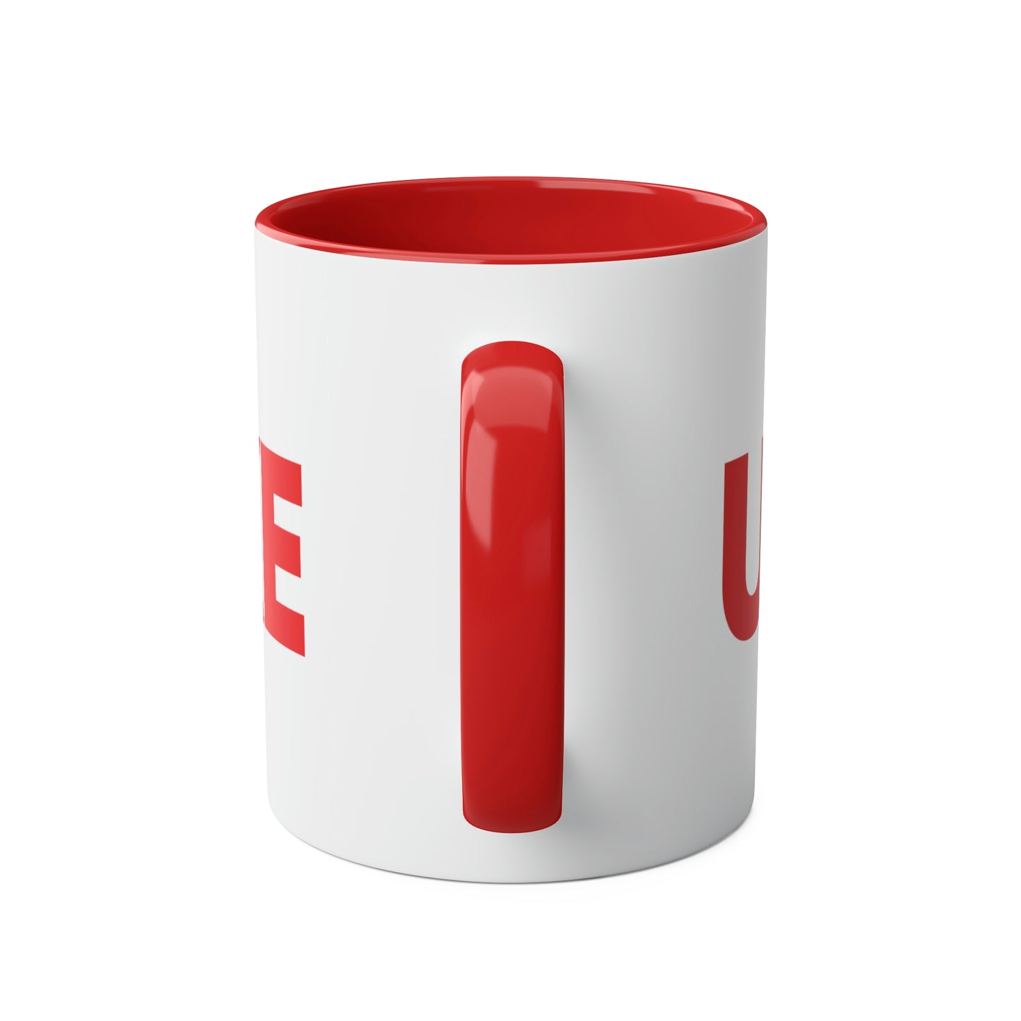 UNWOKE Red Two-Tone Coffee Mugs, 11oz