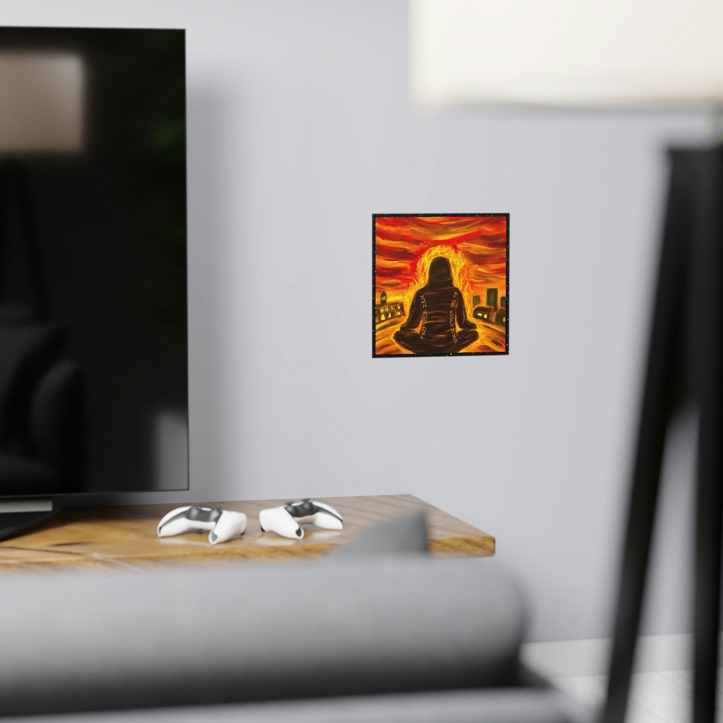 Find You Zen As The World Burns Matte Paper Poster