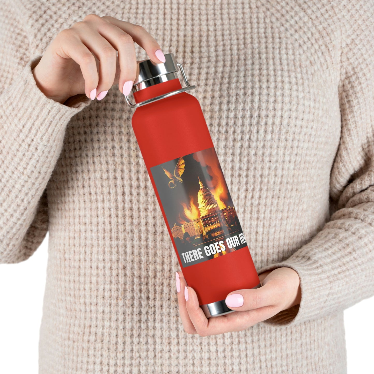 There Goes Our Hero Copper Vacuum Insulated Bottle, 22oz