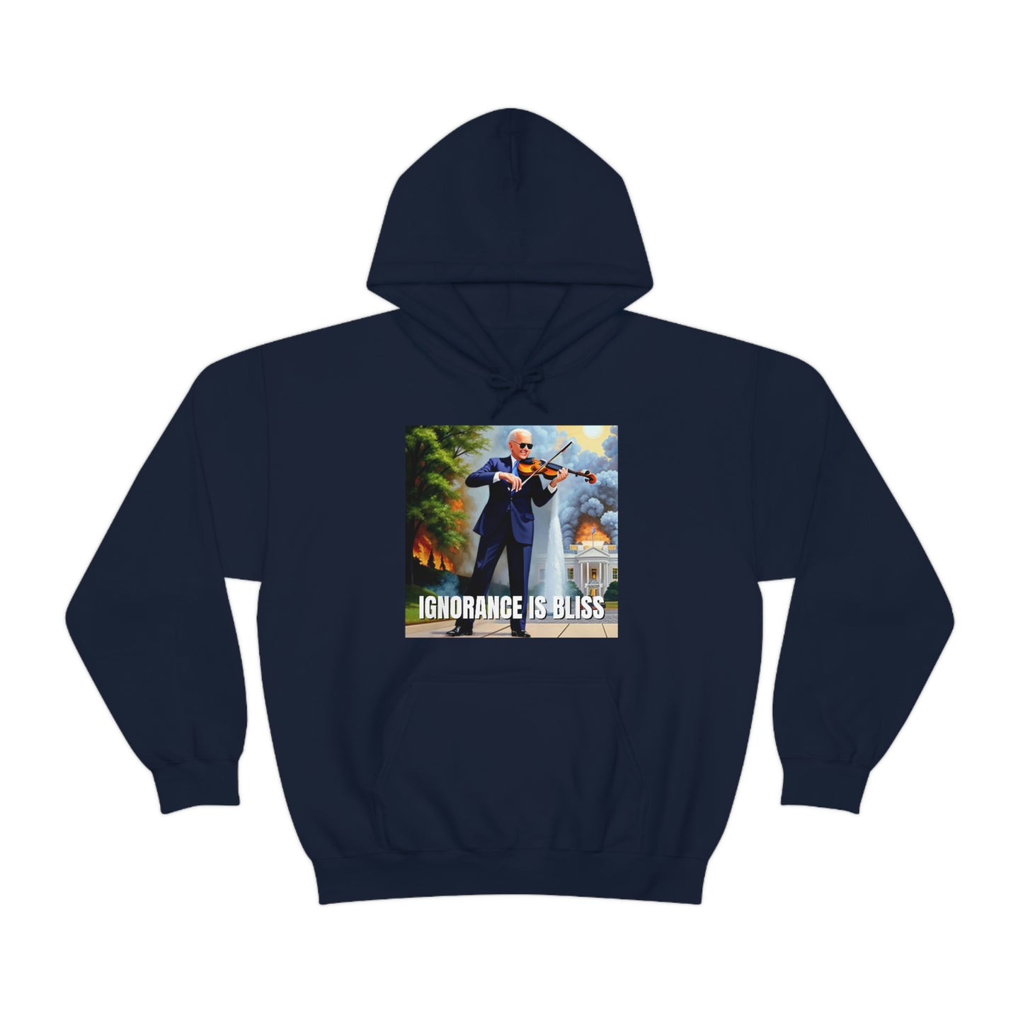 Ignorance Is Bliss Biden Unisex Heavy Blend™ Hooded Sweatshirt