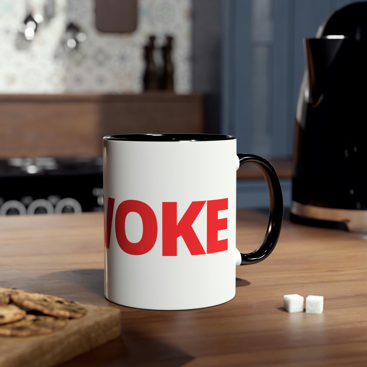 UNWOKE Red Two-Tone Coffee Mugs, 11oz