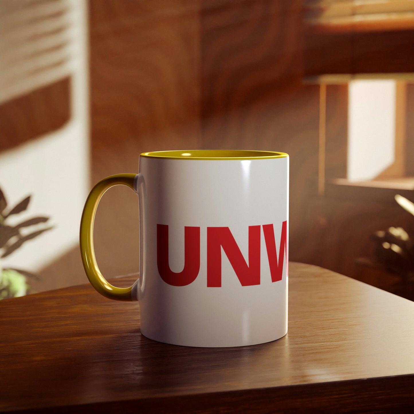 UNWOKE Red Two-Tone Coffee Mugs, 11oz