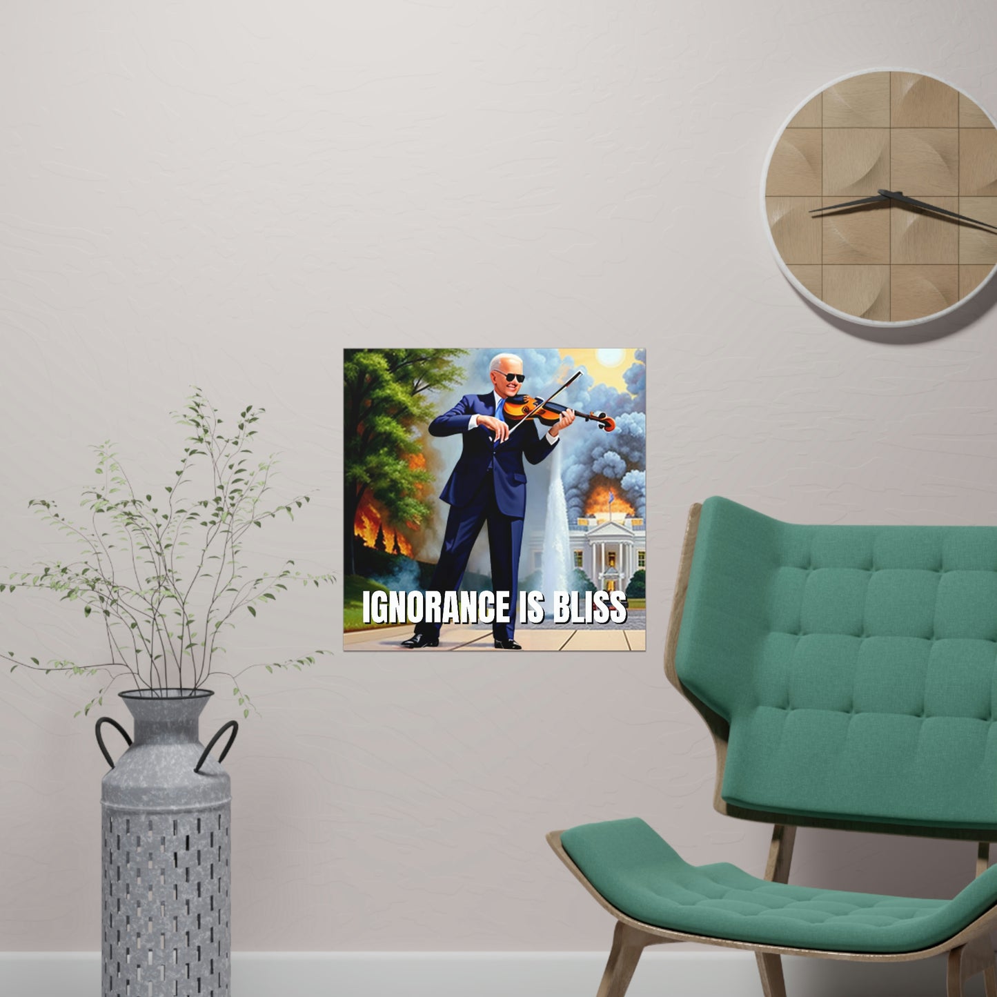 Ignorance Is Bliss Biden Matte Paper Poster
