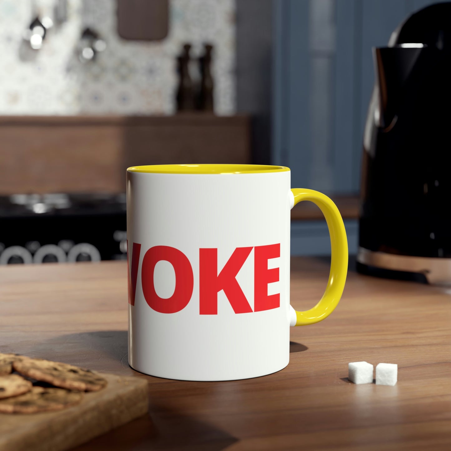 UNWOKE Red Two-Tone Coffee Mugs, 11oz