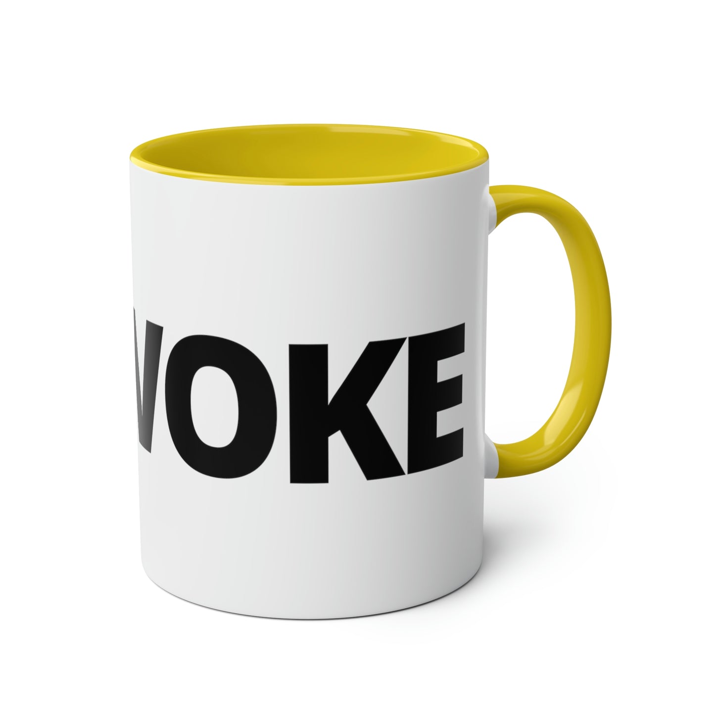 UNWOKE Black Two-Tone Coffee Mugs, 11oz