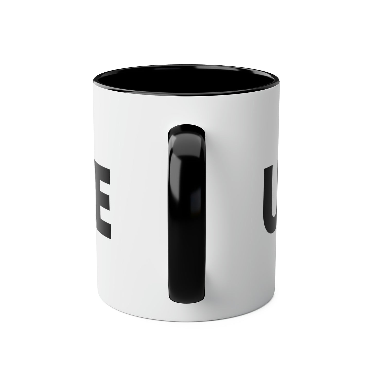UNWOKE Black Two-Tone Coffee Mugs, 11oz