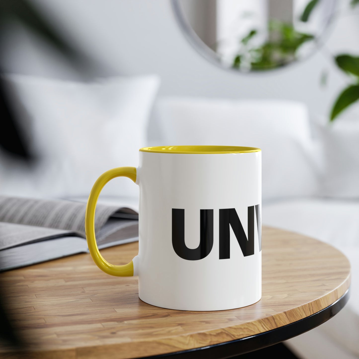 UNWOKE Black Two-Tone Coffee Mugs, 11oz