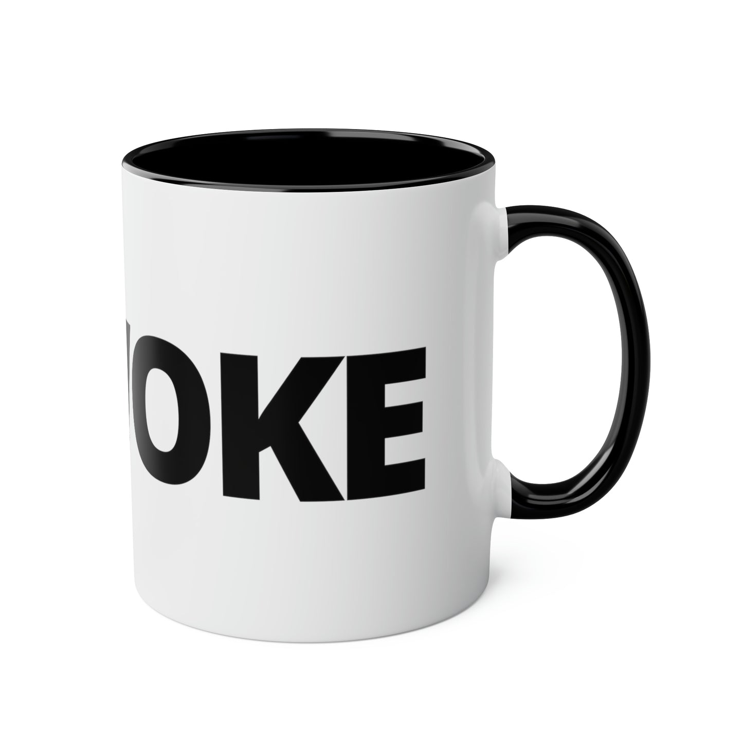UNWOKE Black Two-Tone Coffee Mugs, 11oz
