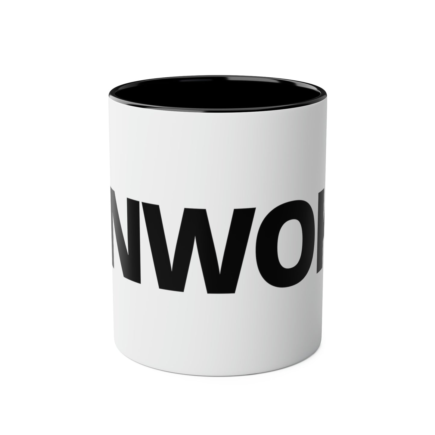 UNWOKE Black Two-Tone Coffee Mugs, 11oz