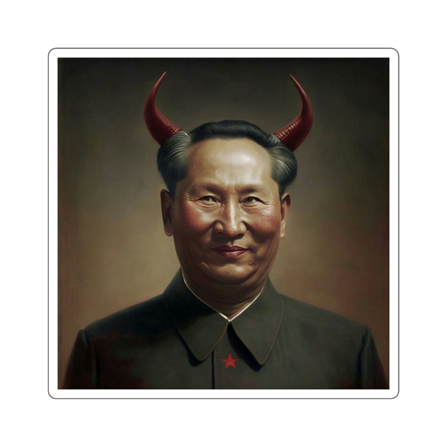 Portrait of The Great Leader Square Stickers