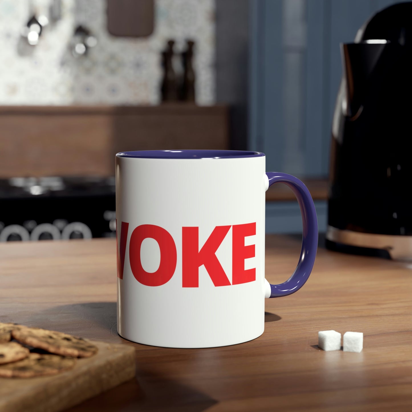 UNWOKE Red Two-Tone Coffee Mugs, 11oz