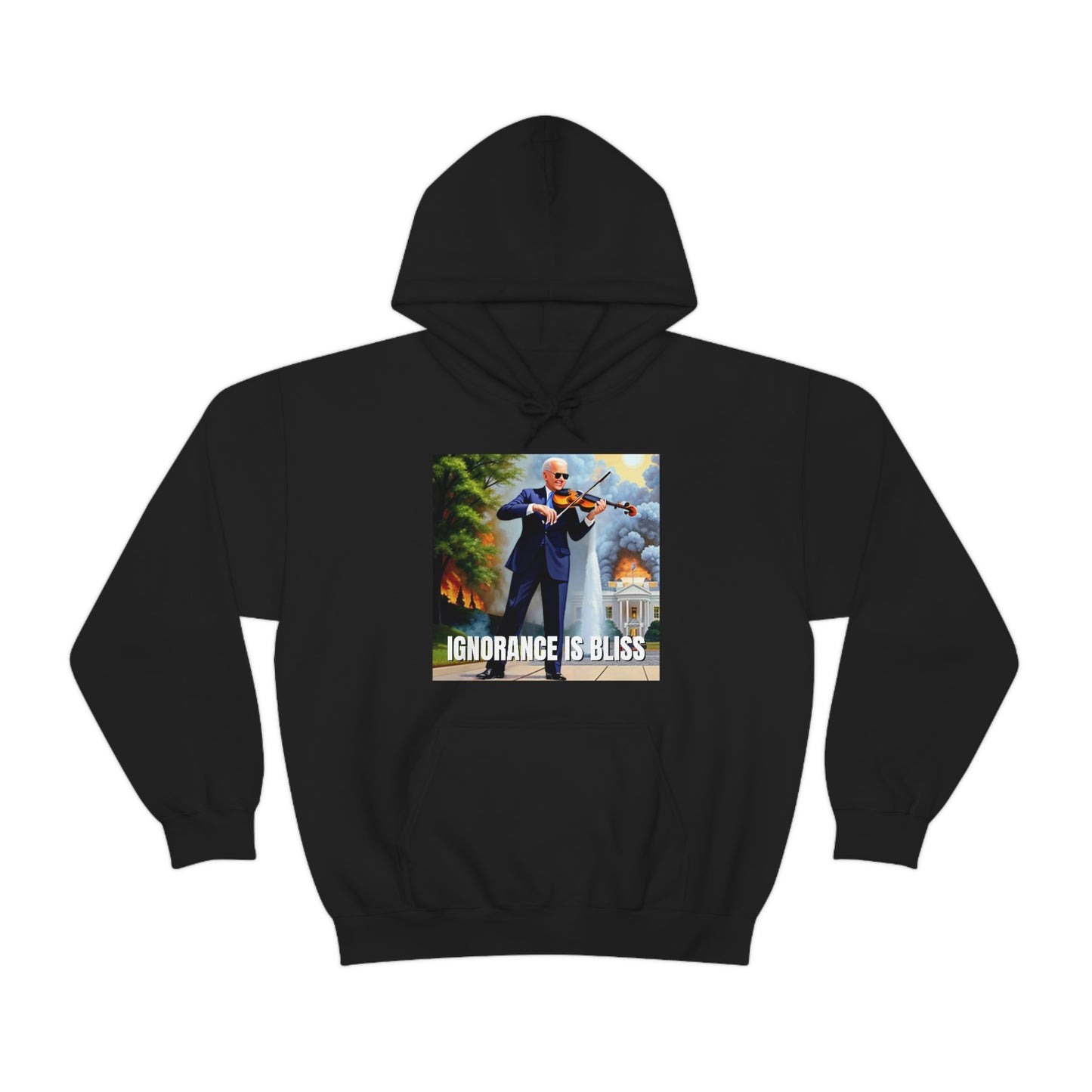 Ignorance Is Bliss Biden Unisex Heavy Blend™ Hooded Sweatshirt