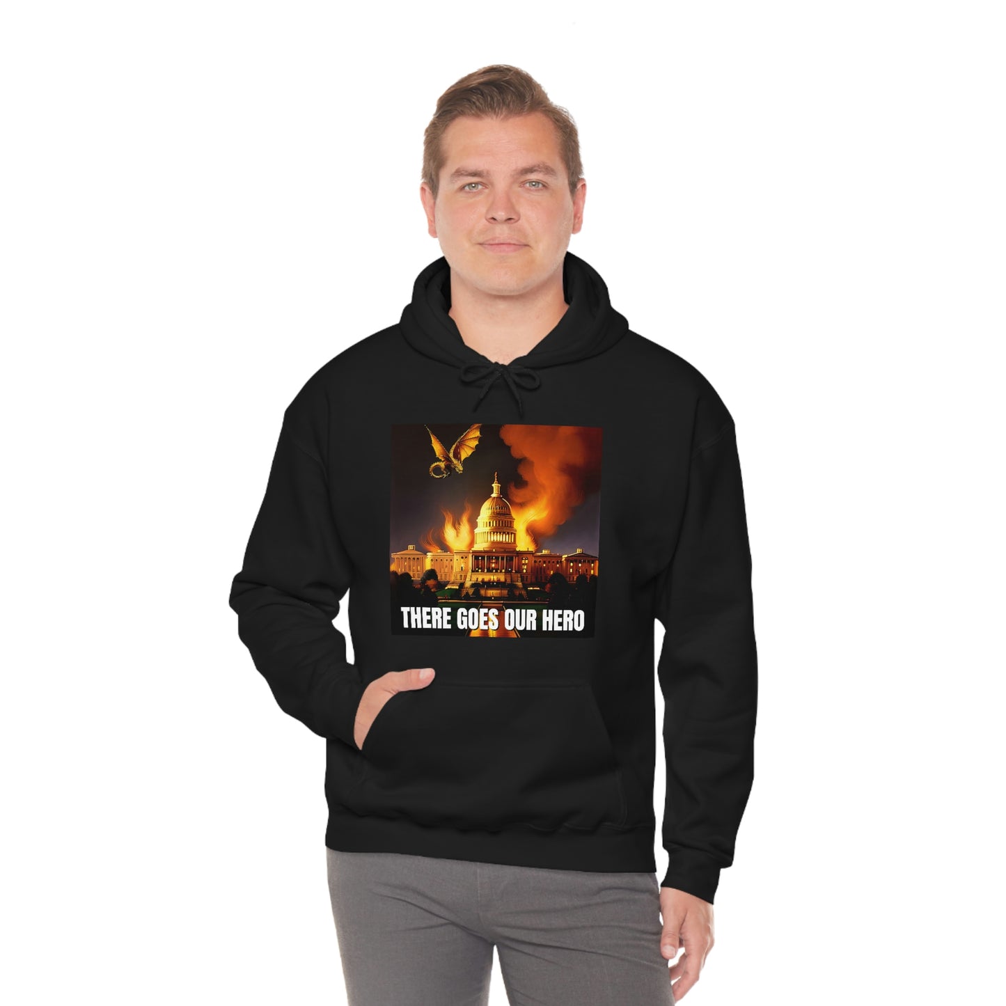 There Goes Our Hero Unisex Heavy Blend™ Hooded Sweatshirt