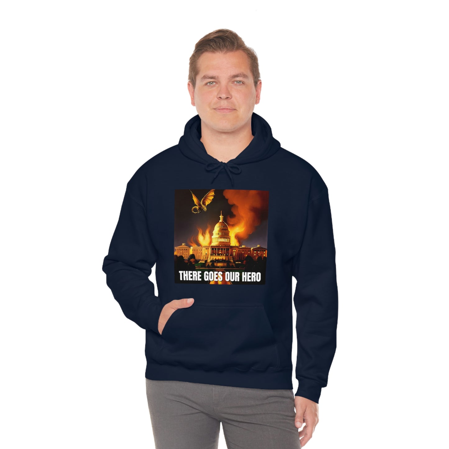 There Goes Our Hero Unisex Heavy Blend™ Hooded Sweatshirt
