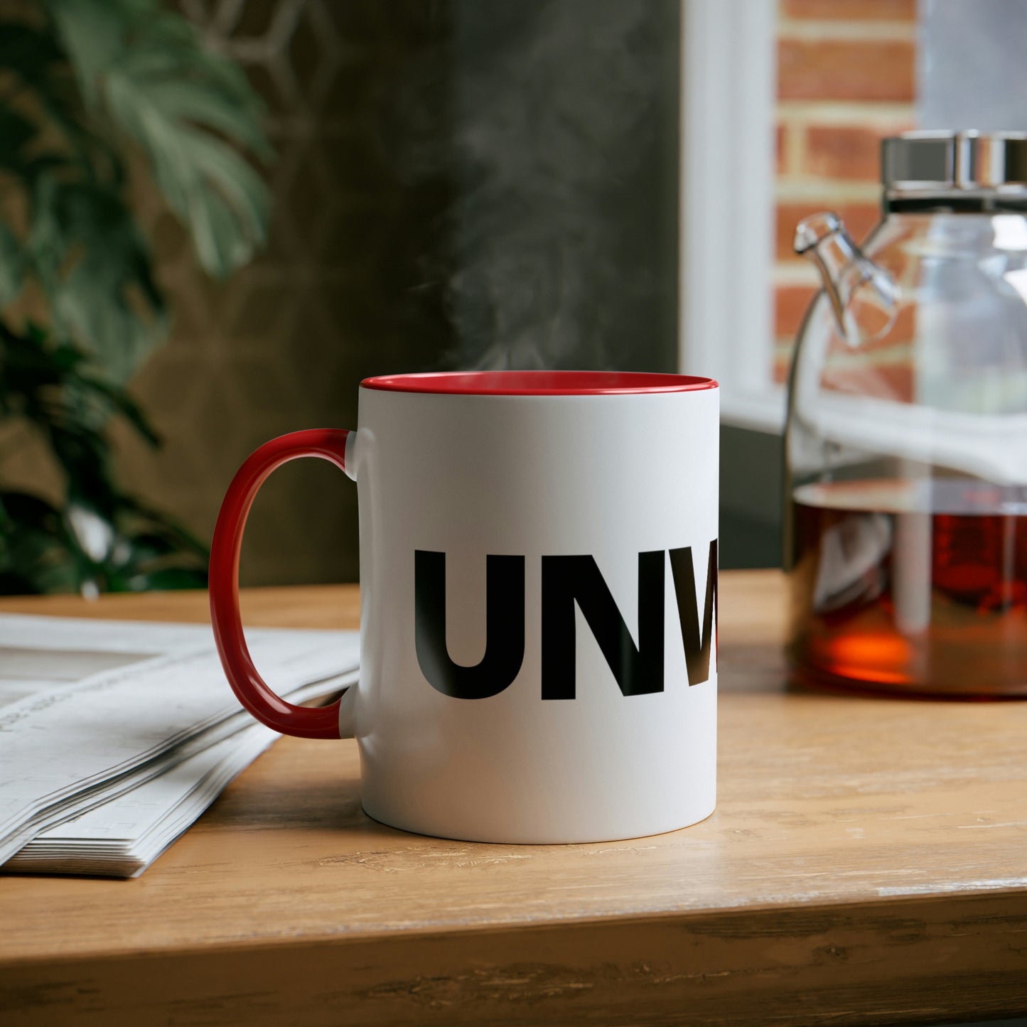 UNWOKE Black Two-Tone Coffee Mugs, 11oz