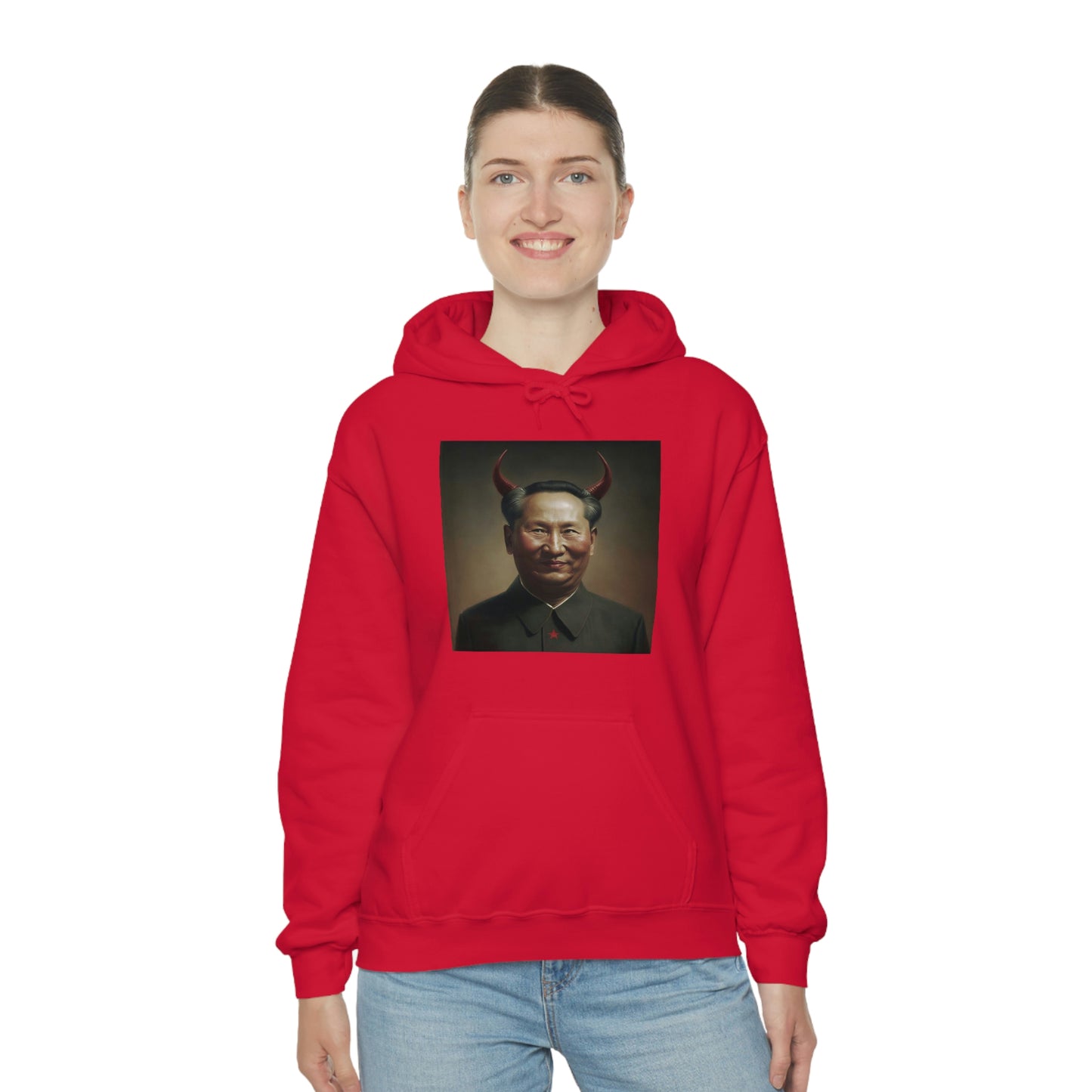 Portrait of The Great Leader Unisex Heavy Blend™ Hooded Sweatshirt
