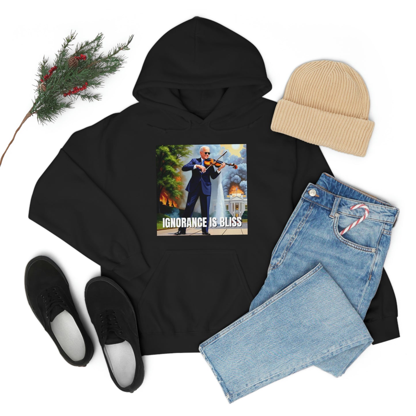 Ignorance Is Bliss Biden Unisex Heavy Blend™ Hooded Sweatshirt