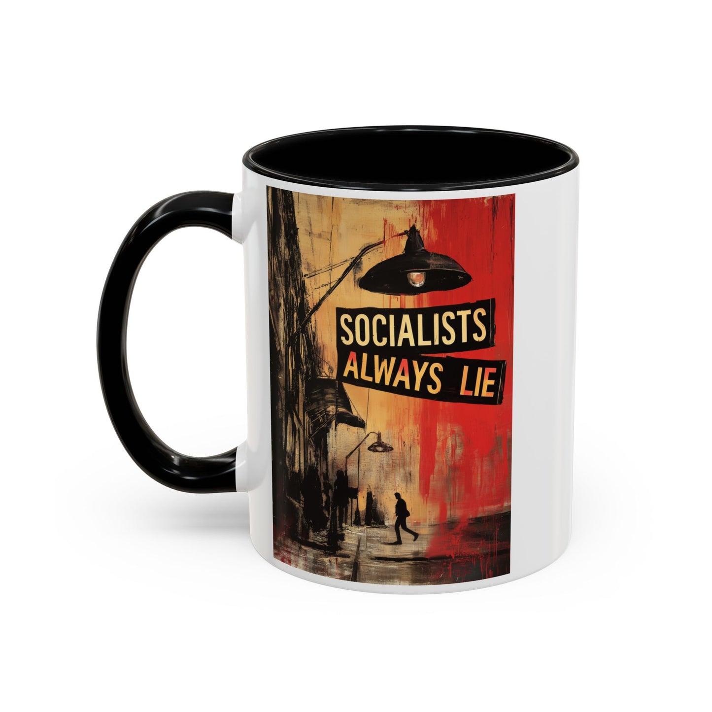 Socialists Always Lie - City Scene, Accent Coffee Mug (11or 15oz)