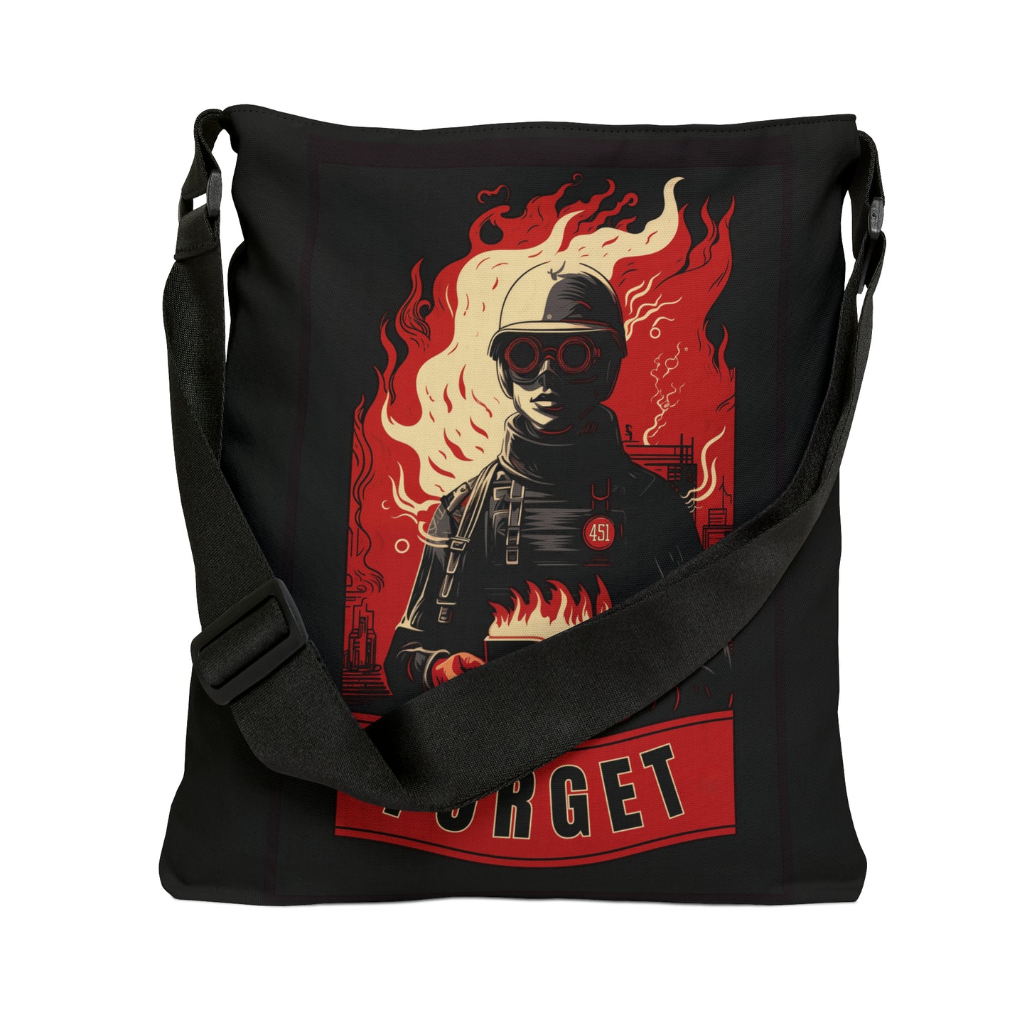 Fahrenheit 451 Adjustable Tote Bag (AOP)
