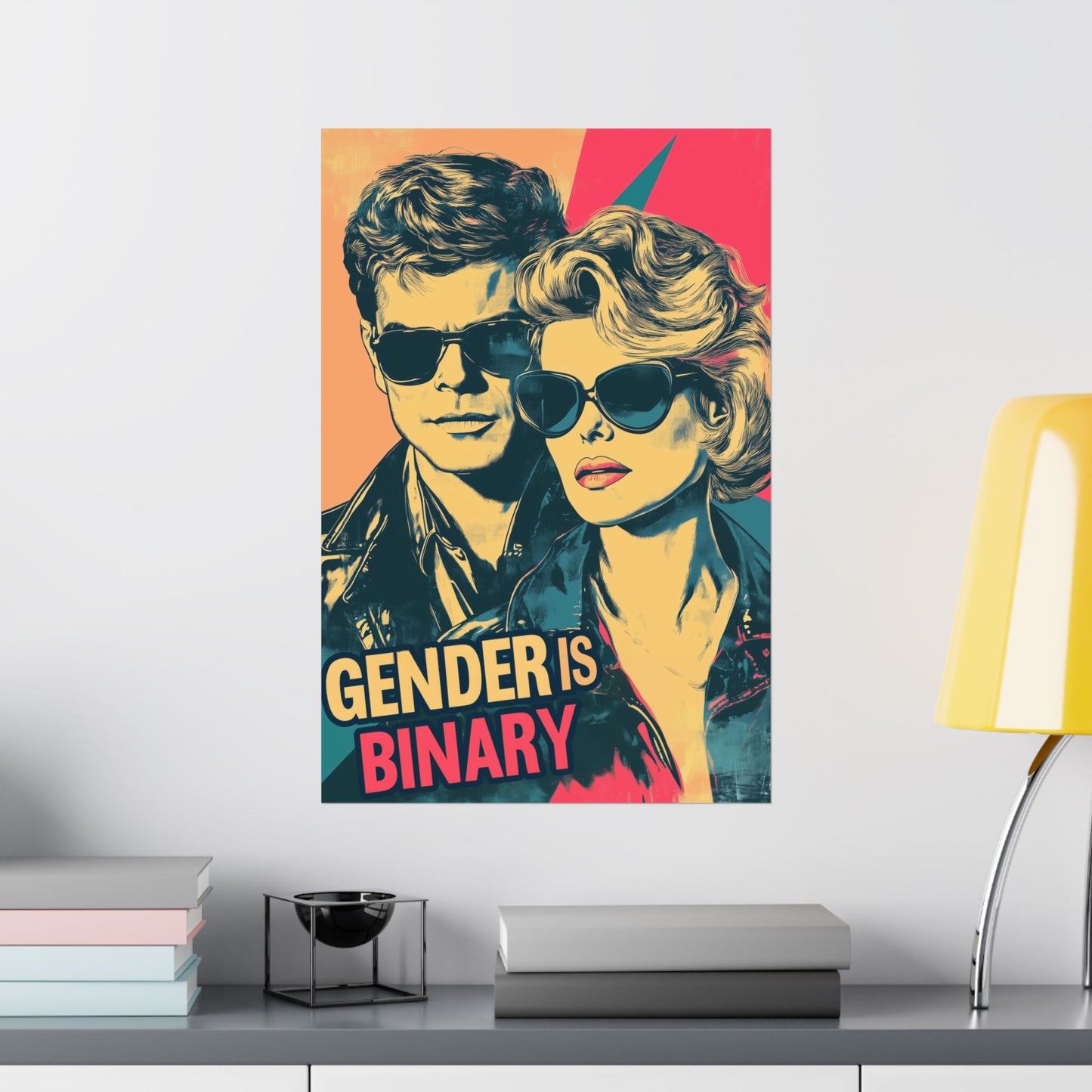 Gender Is Binary Matte Vertical Posters