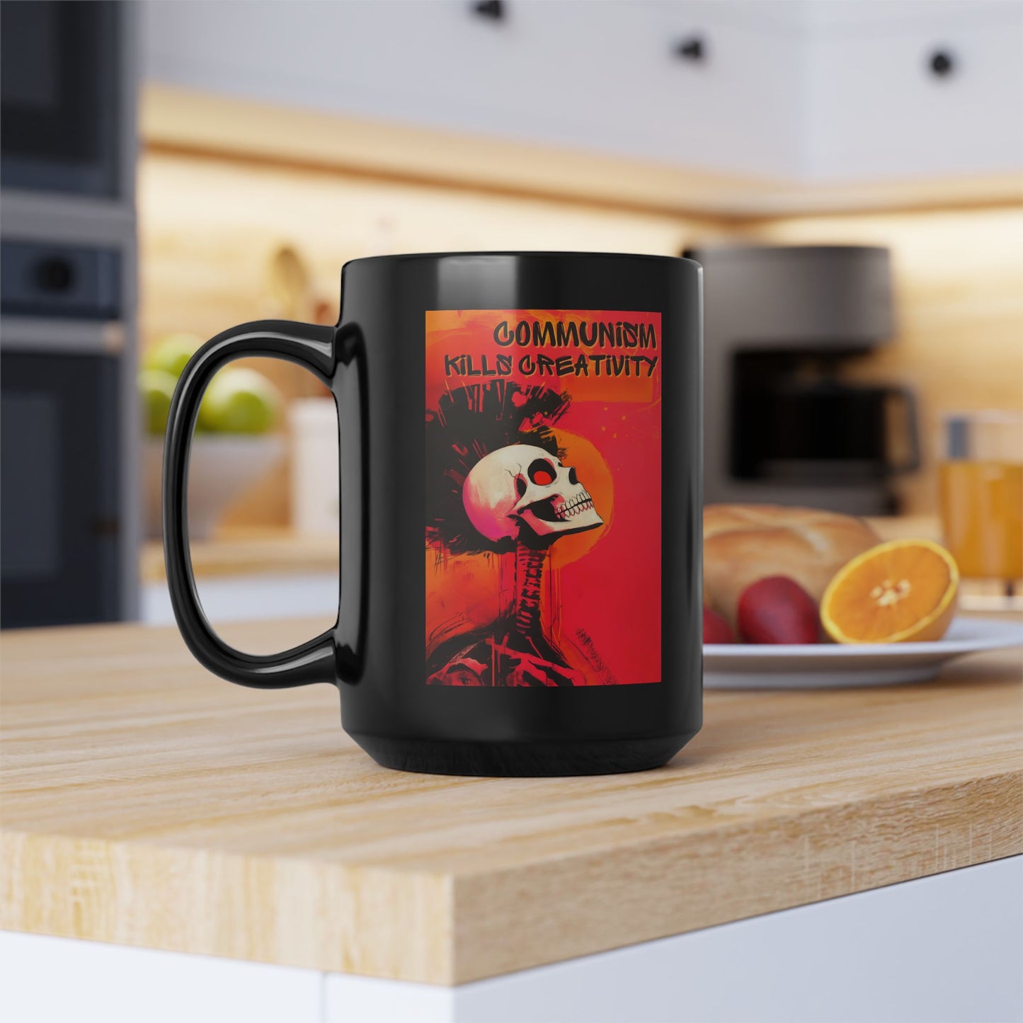 Communism Kills Creativity Black Mug (15oz)