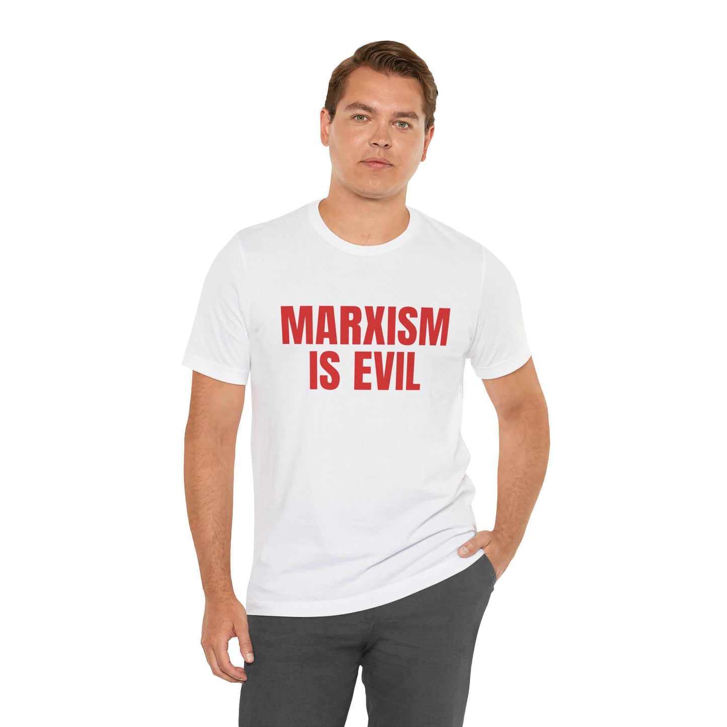 Marxism Is Evil Unisex Jersey Short Sleeve Tee