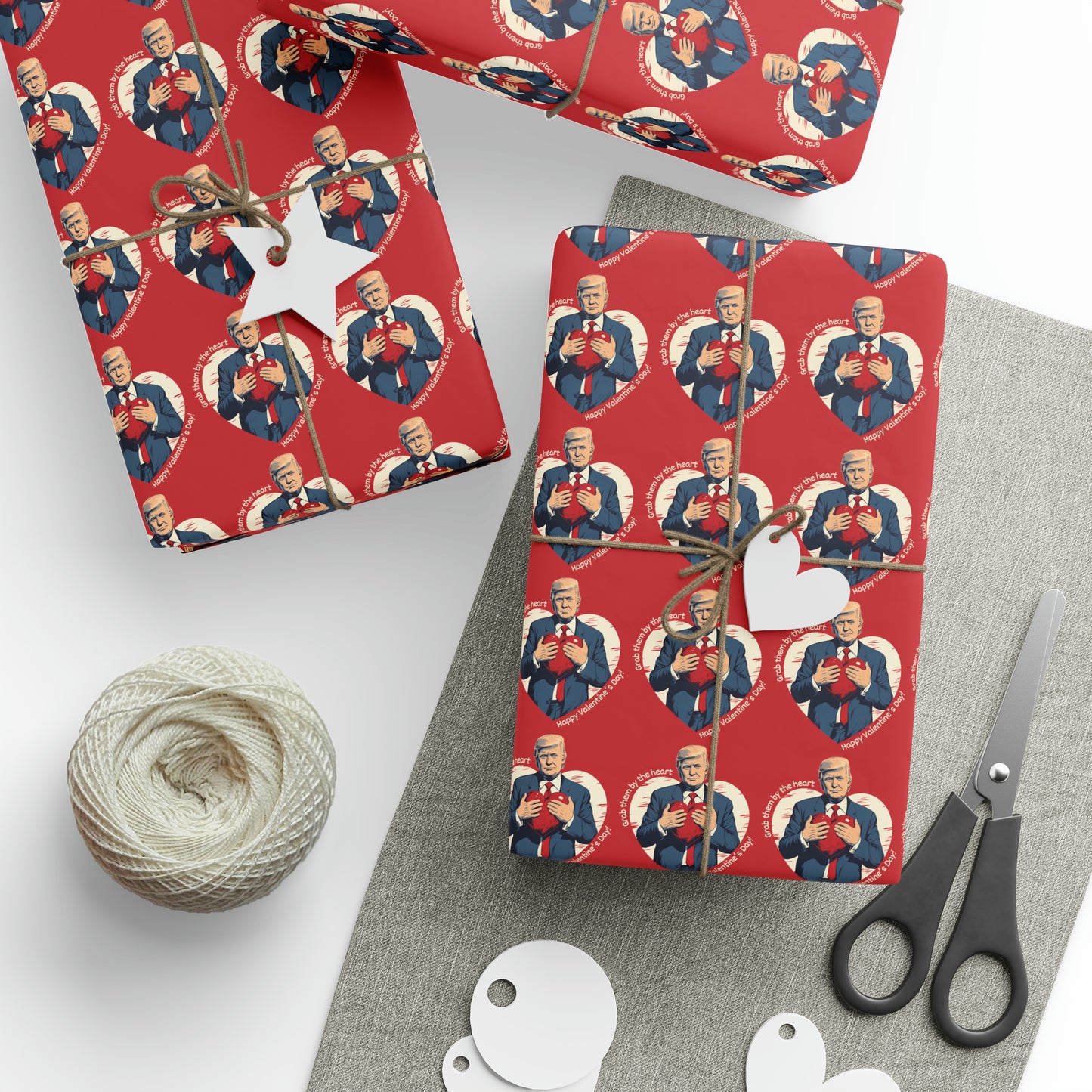 LIMITED EDITION: Grab Them By The Heart Trump Valentine's Day Wrapping Papers