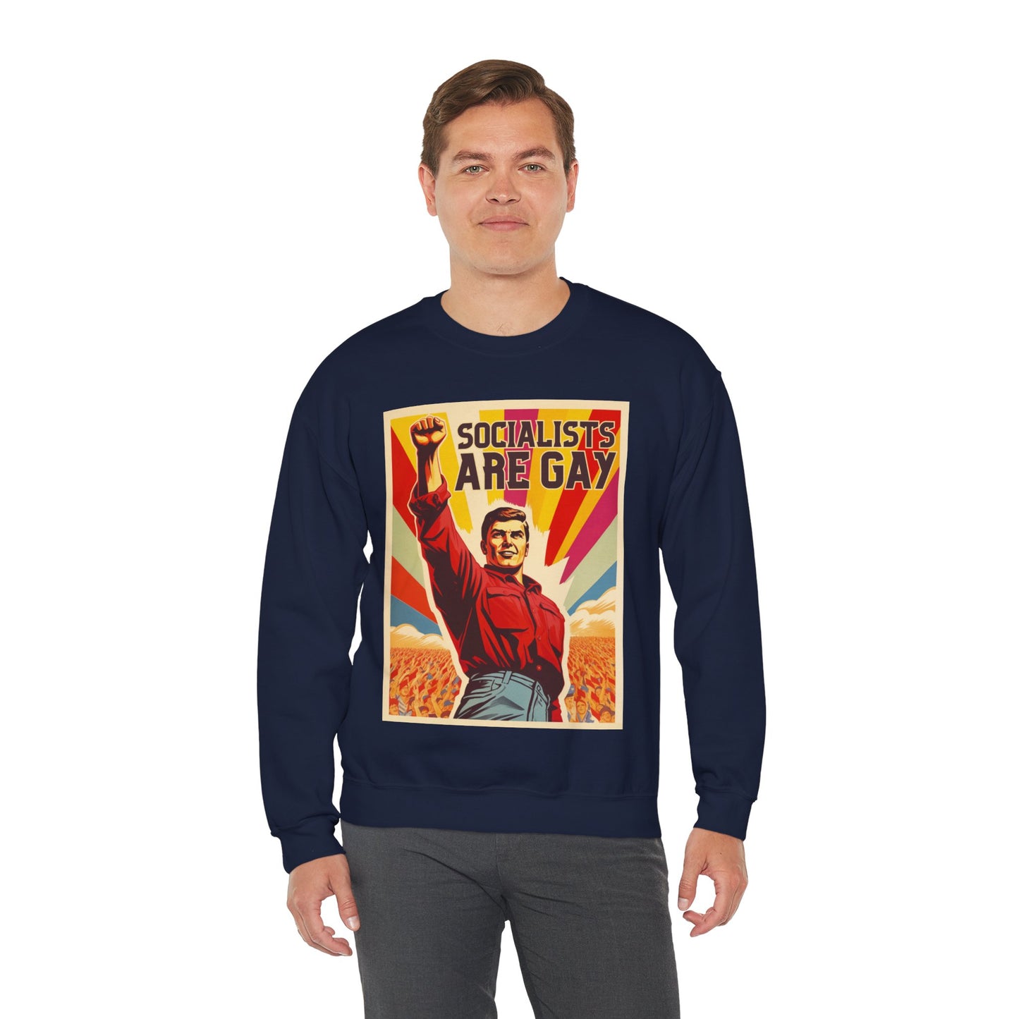 Socialists Are Gay Unisex Heavy Blend™ Crewneck Sweatshirt